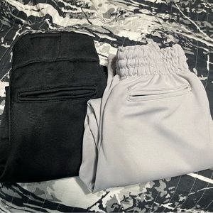 2 Boys Med Baseball pants black and gray